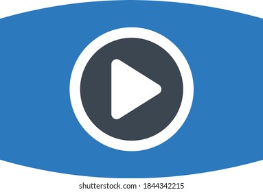 video vector glyph colour icon 