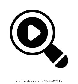 video vector glyph flat icon 