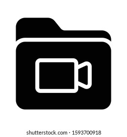 video vector  glyph flat icon  