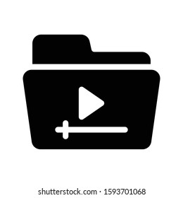 video vector  glyph flat icon  