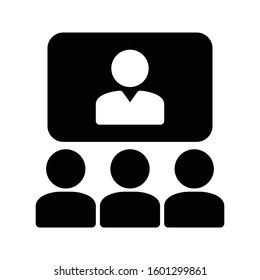 video vector glyph flat icon 