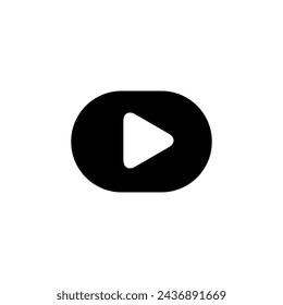 video vector glyph flat icon simple illustration on white background..eps
