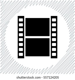 Video vector icon - black  illustration