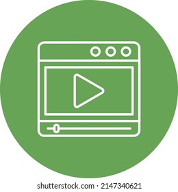 Icono de vector de vídeo. Se puede usar para imprimir, móviles y aplicaciones web.