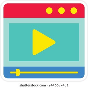 Video vector icon. Can be used for printing, mobile and web applications.