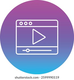 Video vector icon. Can be used for printing, mobile and web applications.