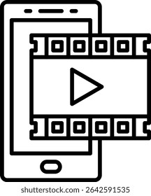 Video vector icon. Can be used for printing, mobile and web applications.