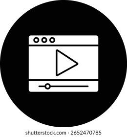 Video Icono de Vector. Se puede utilizar para aplicaciones de impresión, móviles y de Web.