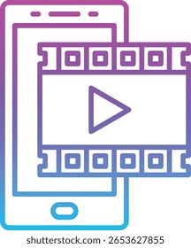 Video-Vektorsymbol. Kann für Druck-, Mobil- und Web-Anwendungen verwendet werden.