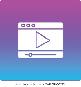 Video vector icon. Can be used for printing, mobile and web applications.