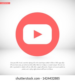 video vector icon eps 10 , Lorem ipsum Flat design