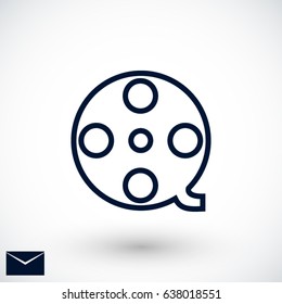 Video vector icon, Vector EPS 10 illustration style