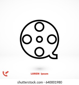 Video vector icon, Vector EPS 10 illustration style