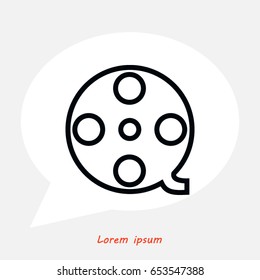 Video vector icon, Vector EPS 10 illustration style
