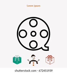 Video vector icon, Vector EPS 10 illustration style