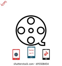 Video vector icon, Vector EPS 10 illustration style