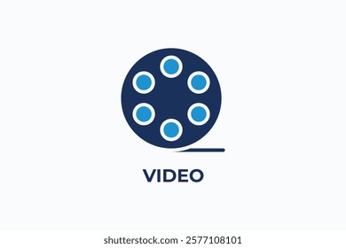 VIDEO vector, icon or logo sign isolated symbol illustration