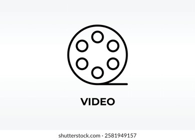 Video Vector, Icon Or Logo Sign Isolated Symbol Illustration