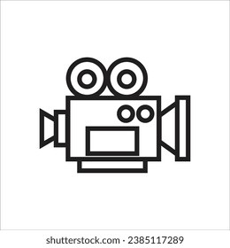 línea nueva del icono del vector de vídeo