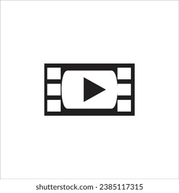 línea nueva del icono del vector de vídeo