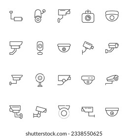 Video Vector Icon. Perfect for web sites, books, stores, shops. Editable stroke in minimalistic outline style