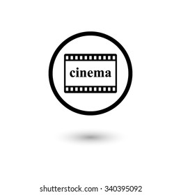 video - vector icon with shadow