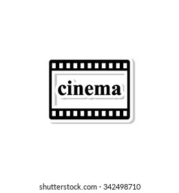 video - vector icon with shadow