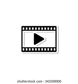 video - vector icon with shadow