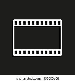 video -  vector icon with shadow