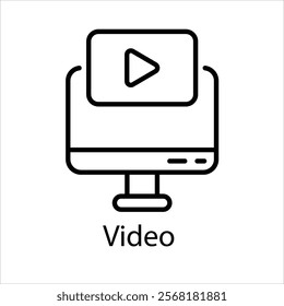 Video Vector icon stock illustration