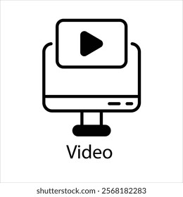 Video Vector icon stock illustration