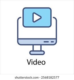 Video Vector icon stock illustration