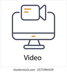 Video Vector icon stock illustration