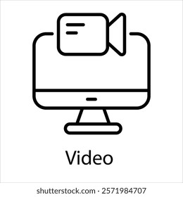 Video Vector icon stock illustration