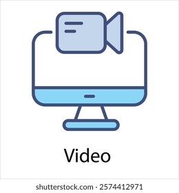 Video Vector icon stock illustration