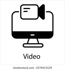 Video Vector icon stock illustration