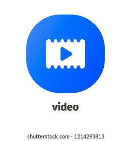 Video vector icon for web and mobile applications