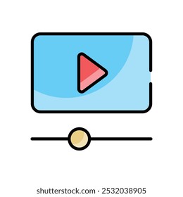 Video vector icons ready to use website and mobile