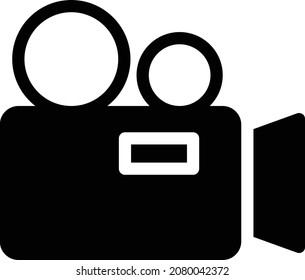 video vector illustration isolated on a transparent background. glyph vector icons for concept or web graphics.