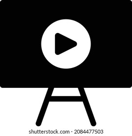 video vector illustration isolated on a transparent background . glyph vector icons for concept or web graphics.