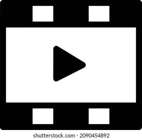 video vector illustration isolated on a transparent background. glyph vector icons for concept or web graphics.