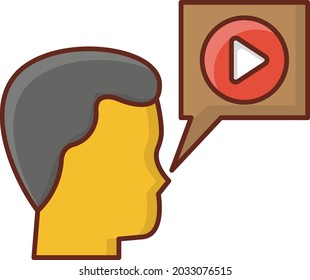 ilustración de vídeo Vector en un fondo transparente. Símbolos de calidad premium. Icono de color plano de línea vectorial para el concepto y el diseño gráfico.