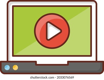 video Vector illustration on a transparent background. Premium quality symbols. Vector Line Flat color  icon for concept and graphic design.