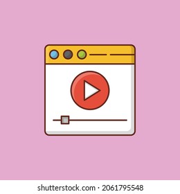 video Vector illustration on a transparent background. Premium quality symbols. Vector Line Flat color  icon for concept and graphic design.