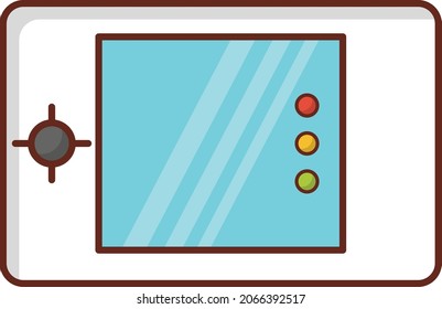 ilustración de vídeo Vector en un fondo transparente. Símbolos de calidad superior.Icono de color plano de línea vectorial para el concepto y el diseño gráfico.