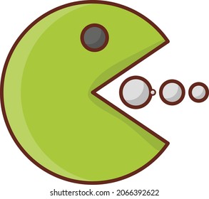 video Vector illustration on a transparent background. Premium quality symbols.Vector line flat color icon for concept and graphic design.