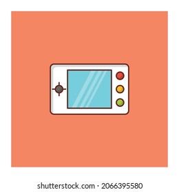 ilustración de vídeo Vector en un fondo transparente. Símbolos de calidad superior.Icono de color plano de línea vectorial para el concepto y el diseño gráfico.