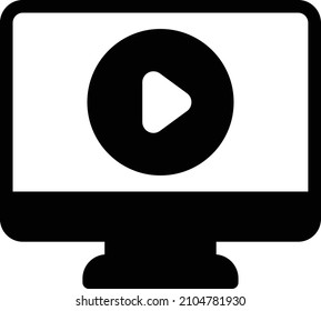  Video Vector illustration on a transparent background.Premium quality symmbols.Glyphs vector icon for concept and graphic design. 