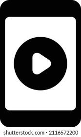 Ilustración de vídeo vectorial sobre un fondo transparente.Símbolos de calidad superior.Icono vector glifos para el diseño de concepto y gráfico.