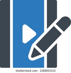 Video-Vektorgrafik auf transparentem Hintergrund.Symbole in Premium-Qualität.Glyphen Vektorsymbol für Konzept und Grafikdesign.